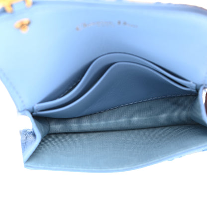 Christian Dior Oblique Saddle Card Holder Cornflower Blue 6 of 8