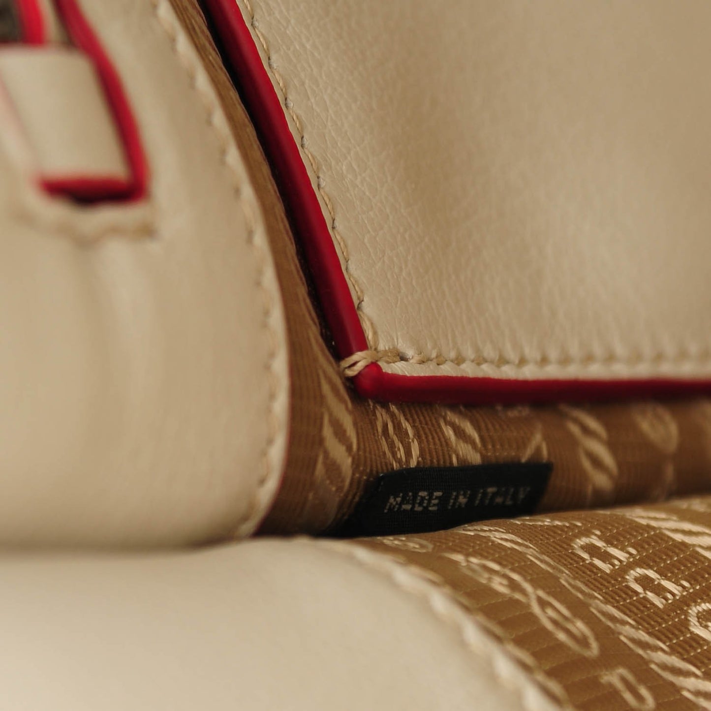 Glace Calf Suede Mini Twin Pocket Tote Talco Rosso