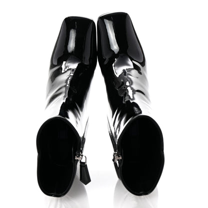 Prada Vernice Square Ankle Boots 35 Black 2 of 8