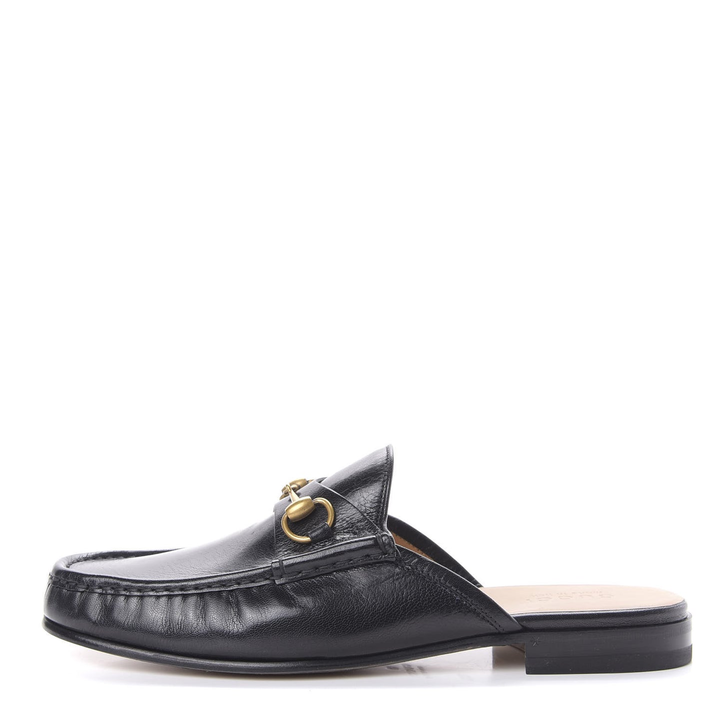 Goatskin Mens Horsebit Slippers 10.5 Black