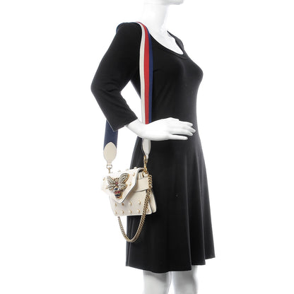 Gucci Nappa Pearl Studded Mini Queen Margaret Broadway Shoulder Bag Mystic White 2 of 11