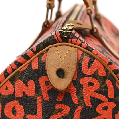 Louis Vuitton Monogram Graffiti Speedy 30 Orange 10 of 12
