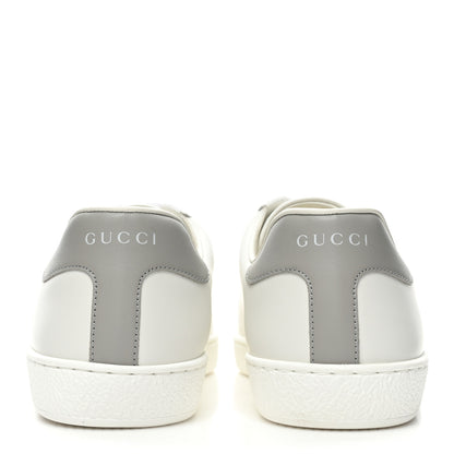 Gucci Calfskin Interlocking G Perforated Mens Ace Sneakers 8 White Grey Sky 4 of 10