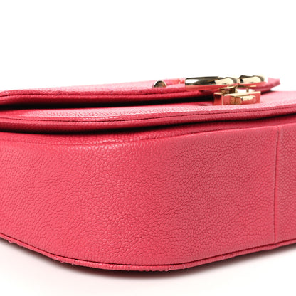 Chanel Grained Calfskin Quilted Small Cuba Top Handle Flap Pink 9 of 10