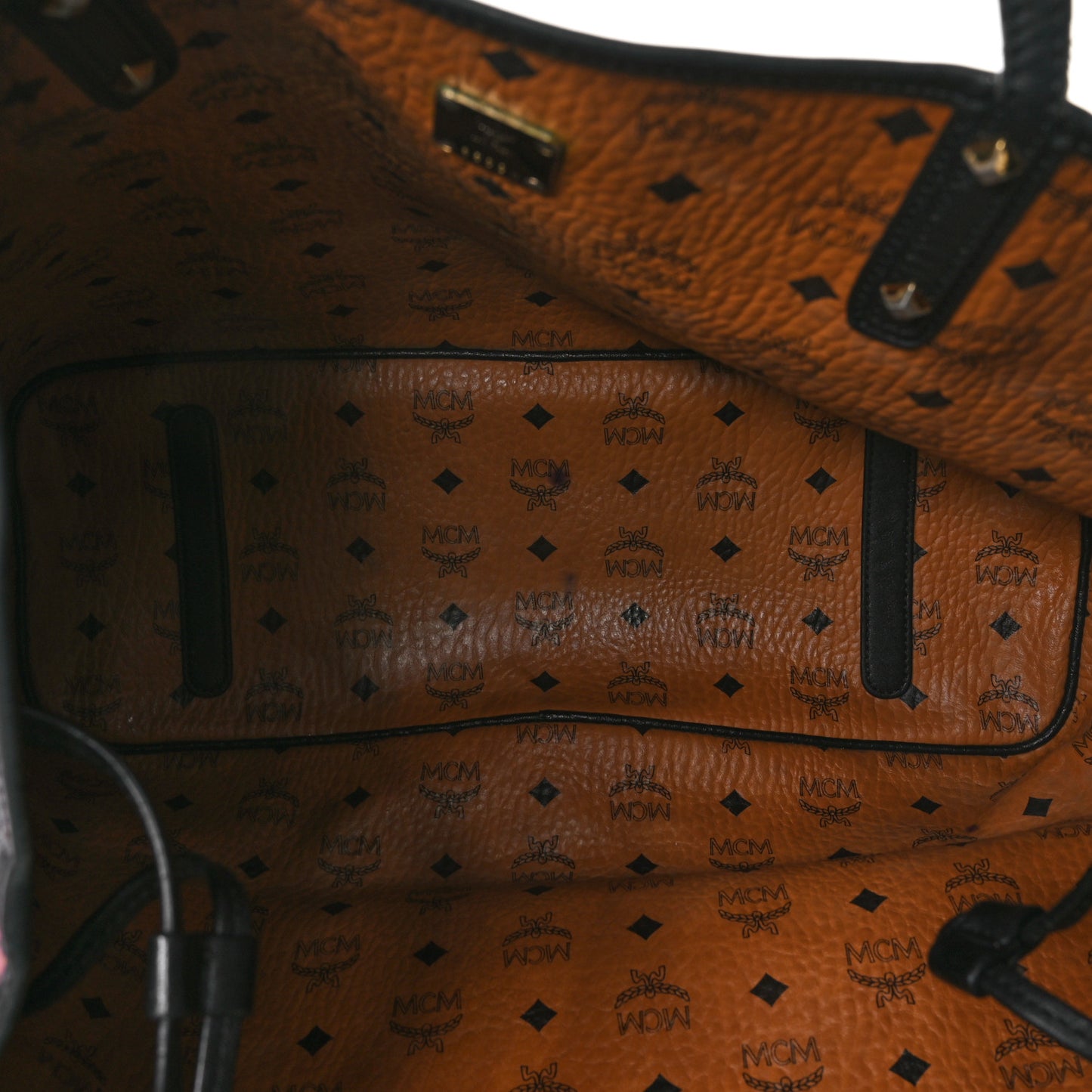 Visetos Medium Project Reversible Shopper Tote Cognac