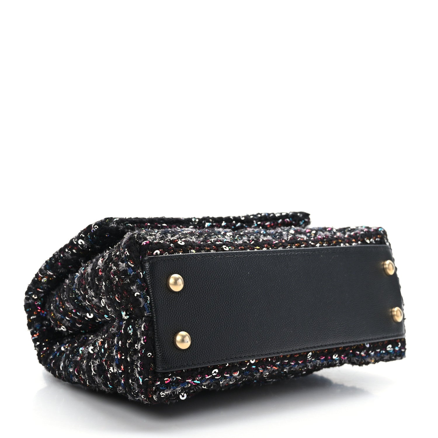 Chanel Tweed Sequin Mini Coco Handle Flap Black 4 of 9