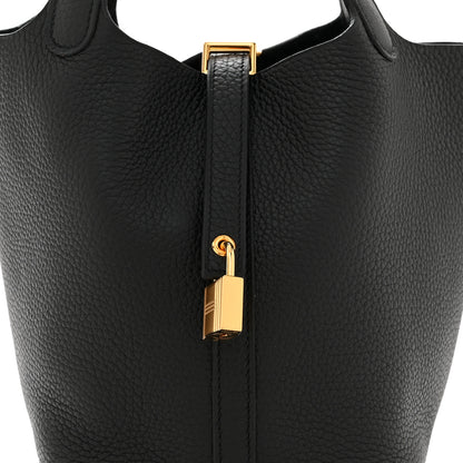 Hermes Taurillon Clemence Picotin Lock 18 PM Black 8 of 11