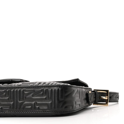 Fendi Nappa Logo Embossed Baguette Black 8 of 8