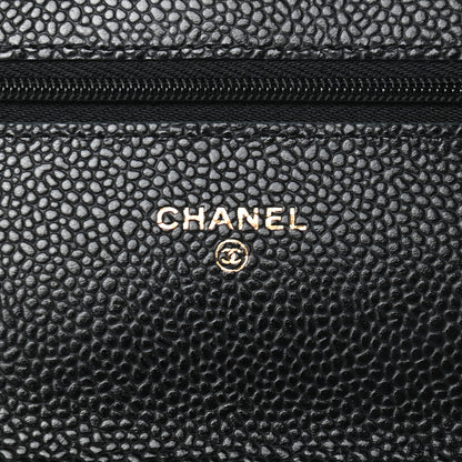 Chanel Caviar Quilted Wallet On Chain WOC Black 6 of 9
