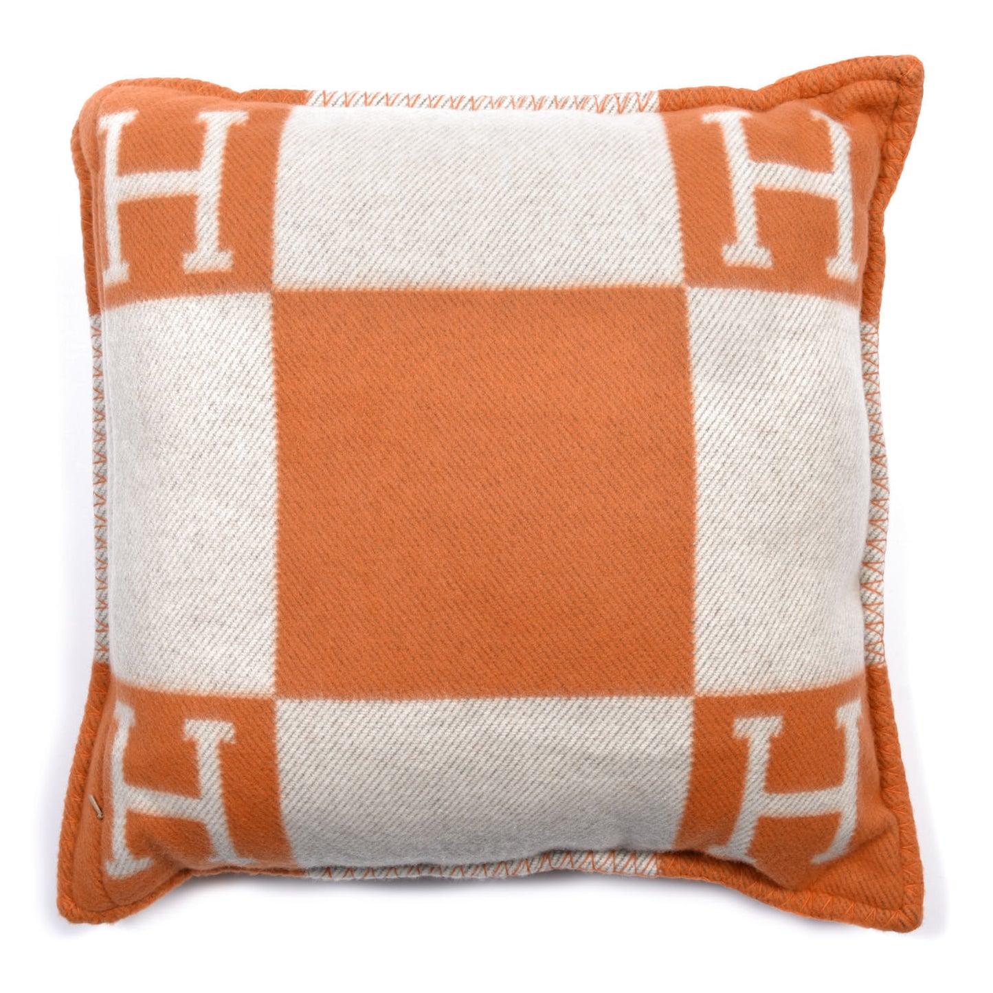 Wool Cashmere Avalon Pillow PM Ecru Potiron