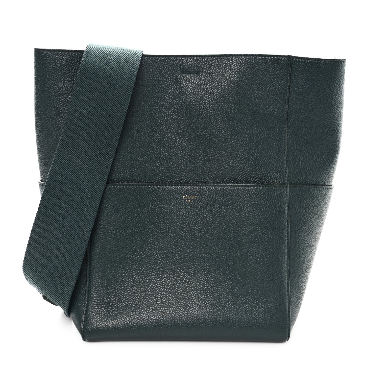 Soft Grained Calfskin Sangle Bucket Bag Amazone
