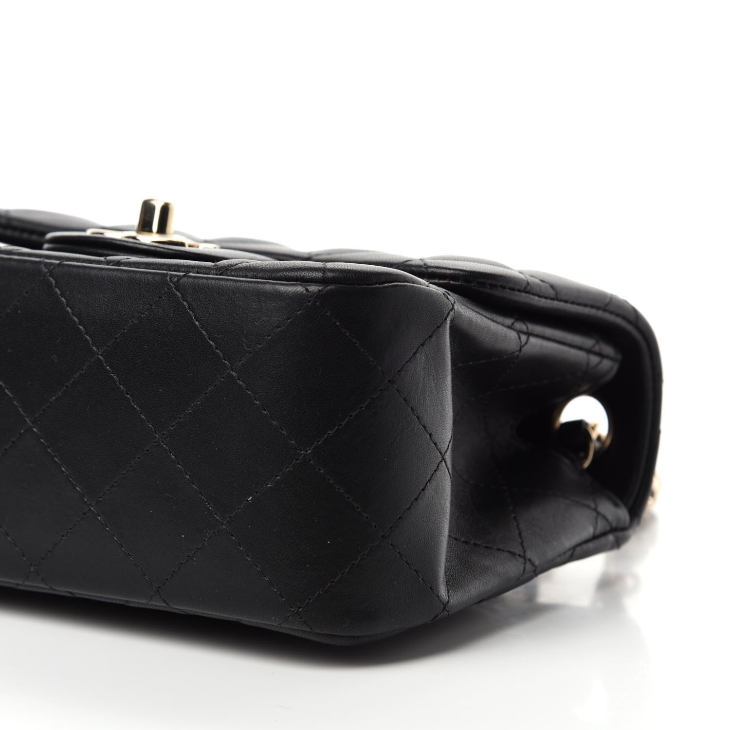 Chanel Lambskin Quilted Mini Square Flap Black 7 of 11