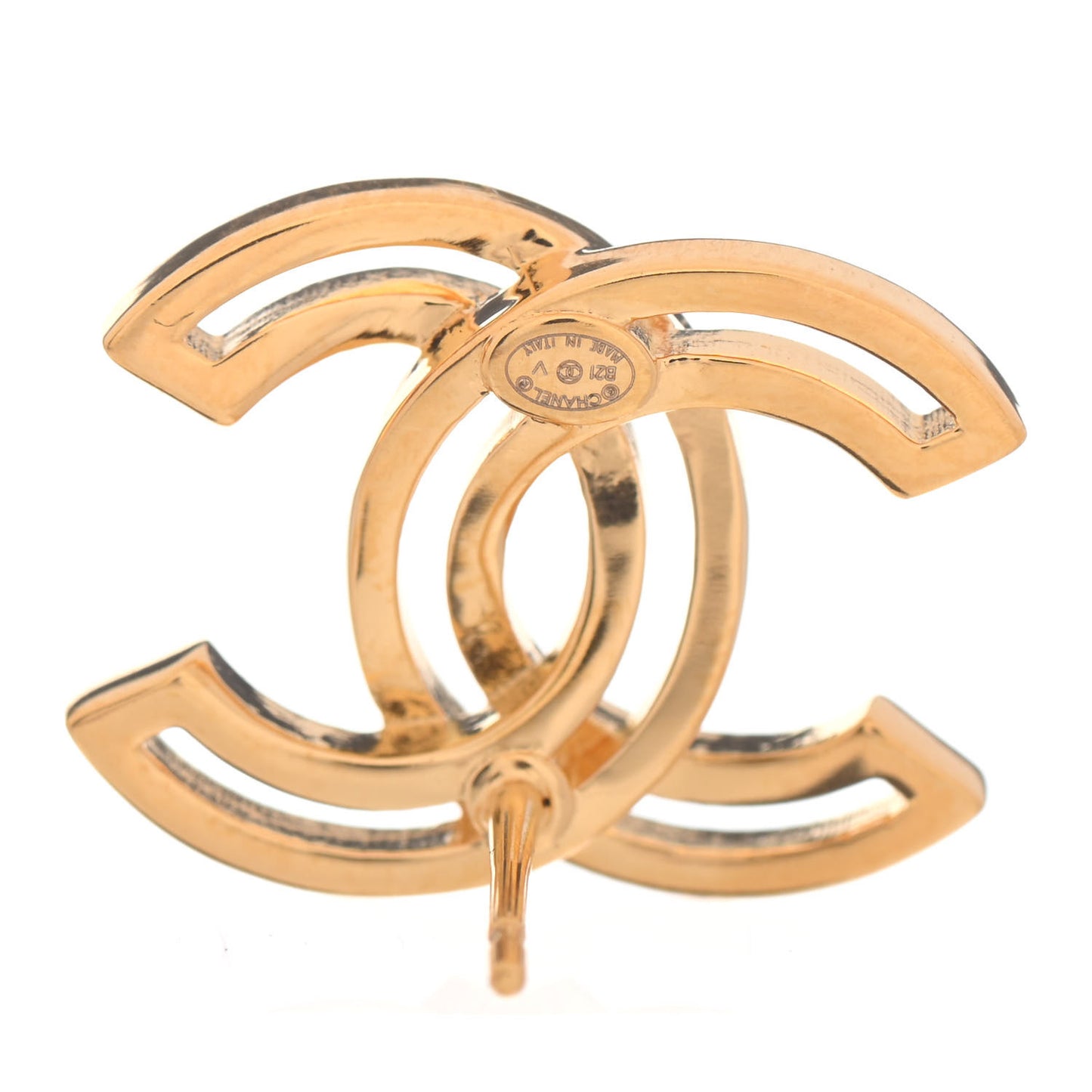 Metal Obazine CC Earrings Gold