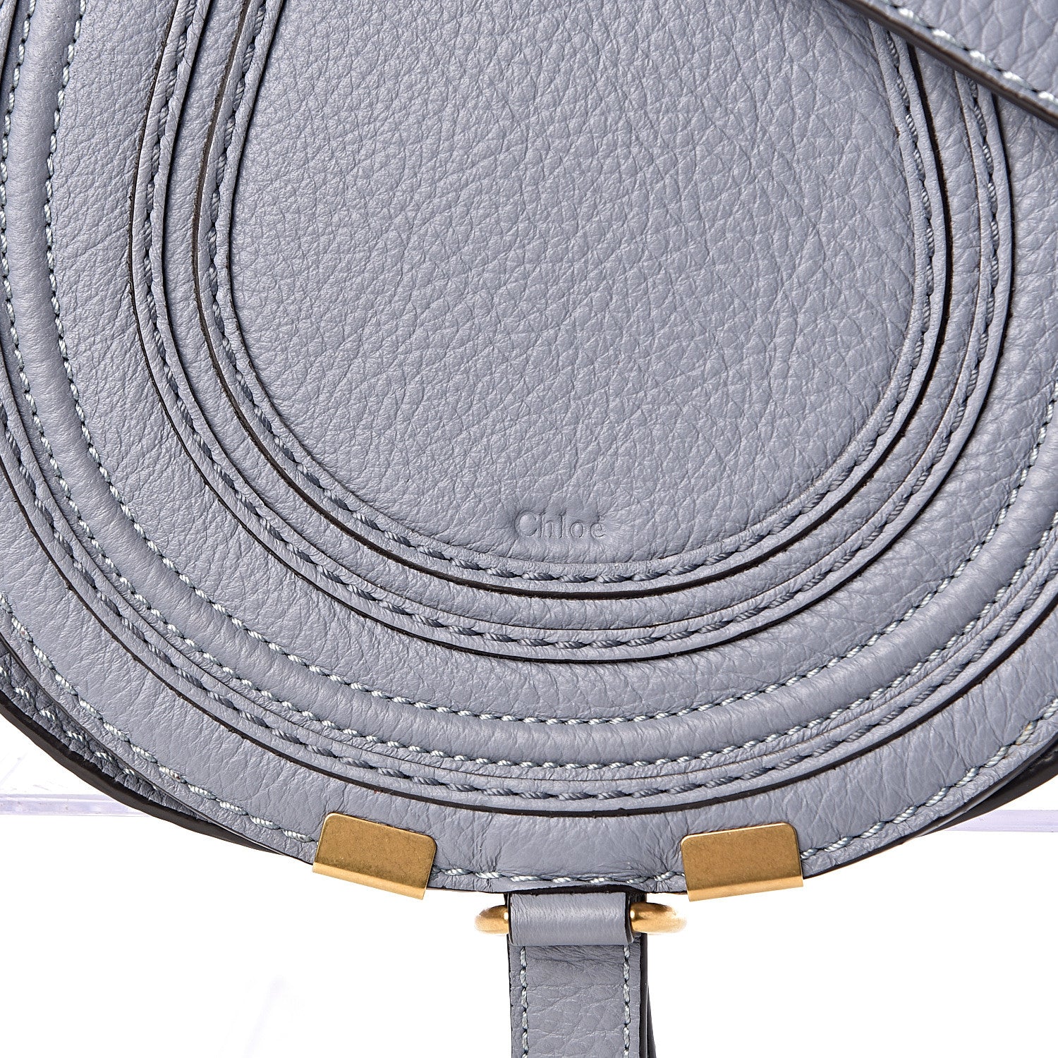 Chloe Calfskin Mini Marcie Round Crossbody Bag Washed Blue 10 of 10