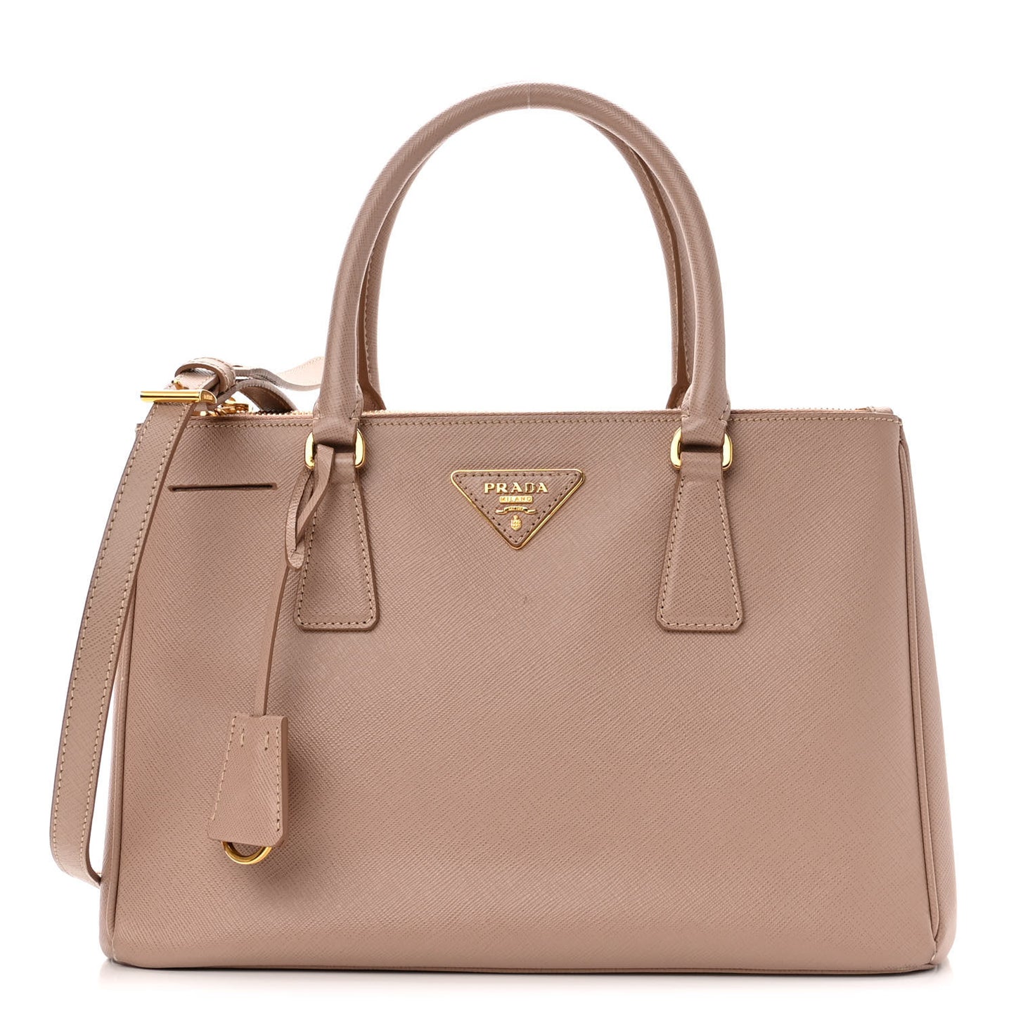 Saffiano Medium Galleria Double Zip Tote Cammeo