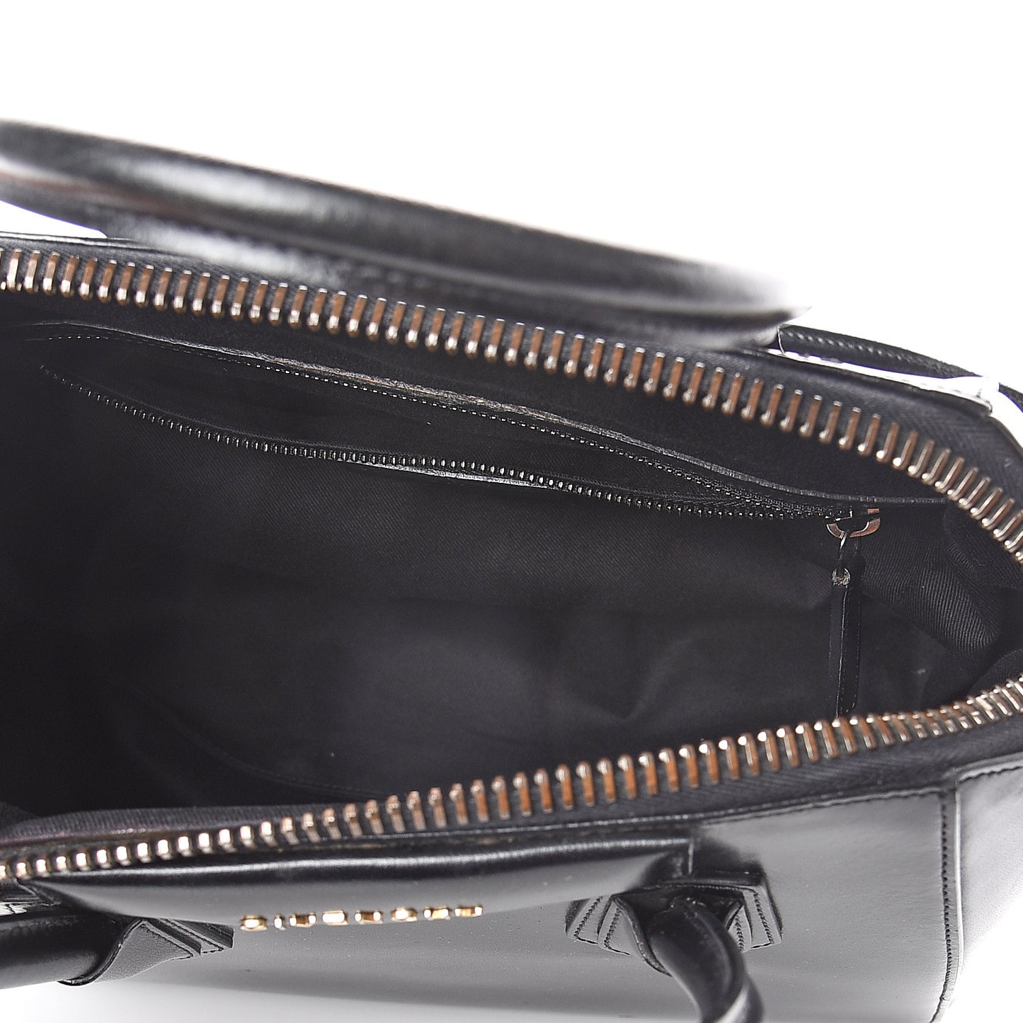 Shiny Lord Calfskin Small Antigona Black
