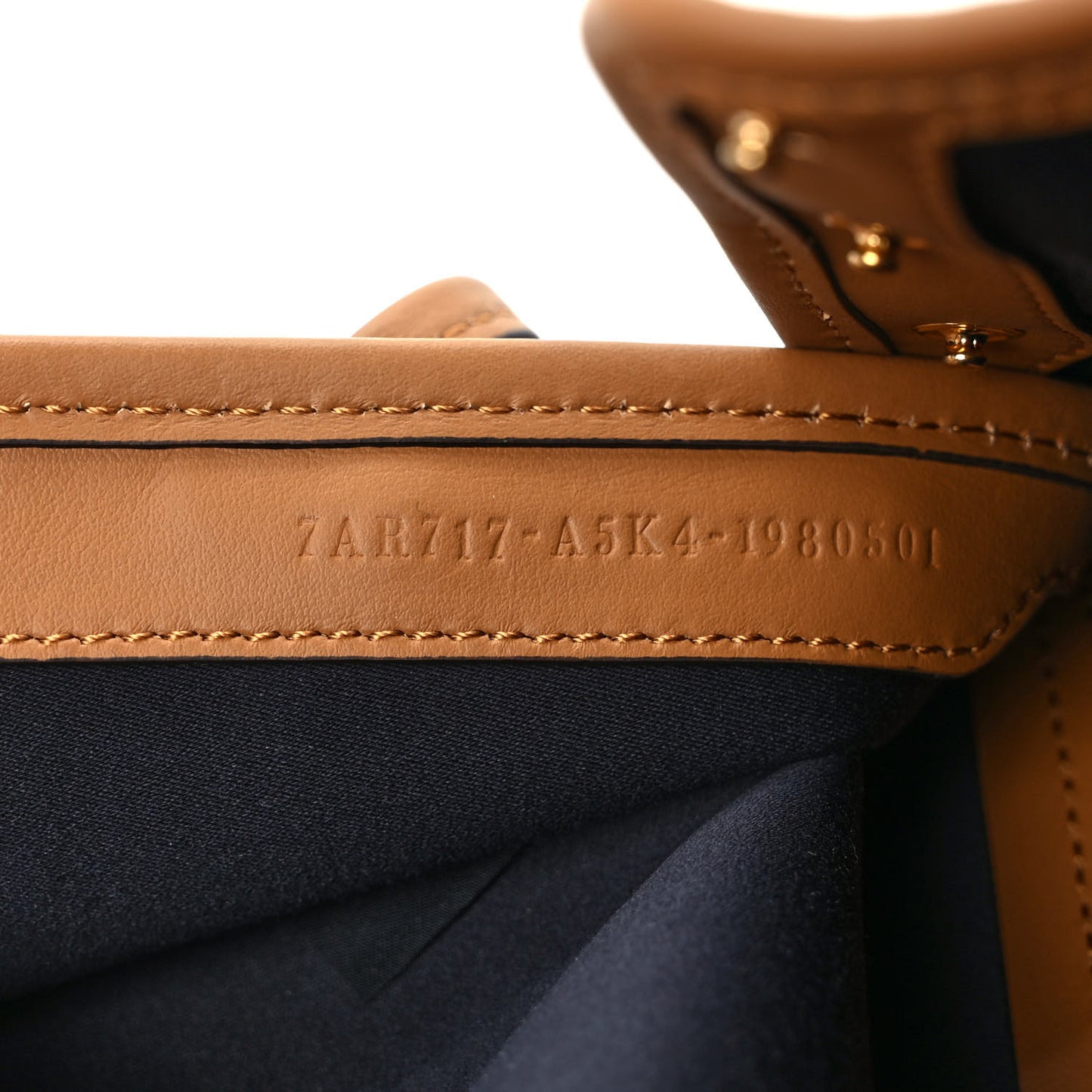 Glazed Fabric Vitello Century FF 1974 Stamp Patch Mini Peekaboo Defender Cover Mogano Panna Caramello