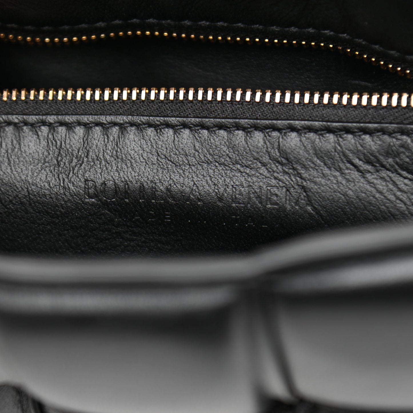 Nappa Maxi Intreccio Padded Cassette Crossbody Bag Black
