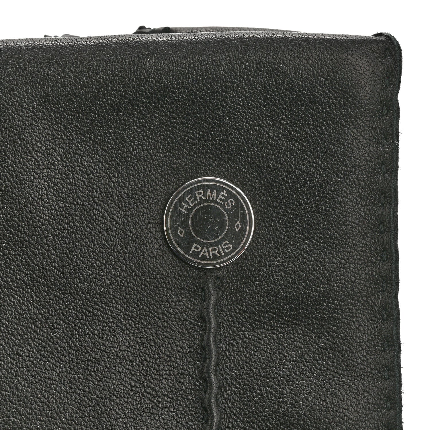 Hermes Lambskin Cashmere Gloves 8.5 Black 5 of 5