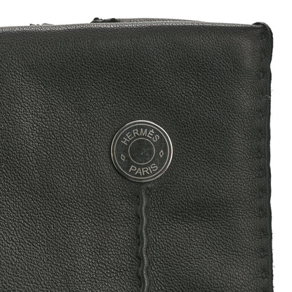 Hermes Lambskin Cashmere Gloves 8.5 Black 5 of 5