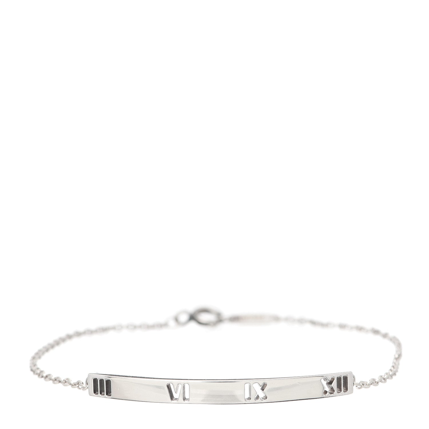 Tiffany Sterling Silver Atlas Bar Pierced Bracelet 1 of 6