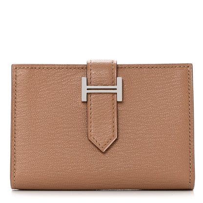 Hermes Chevre Mysore Bearn Card Holder Wallet Quebracho 1 of 8