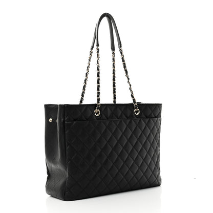 Chanel Caviar Quilted Large Shopping Tote Black 3 of 11