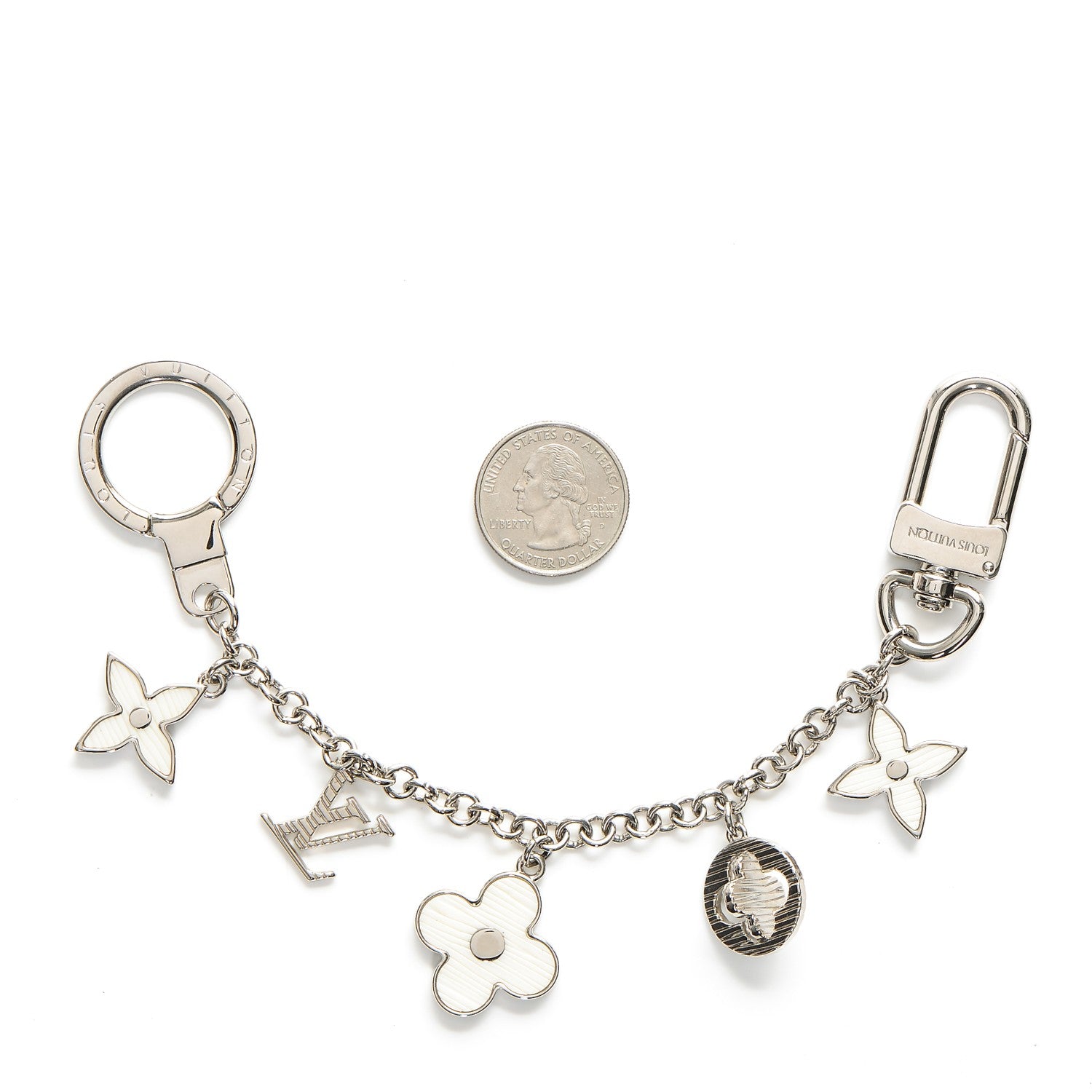 Louis Vuitton Fleur d'Epi Bag Charm Chain Ivory 2 of 3