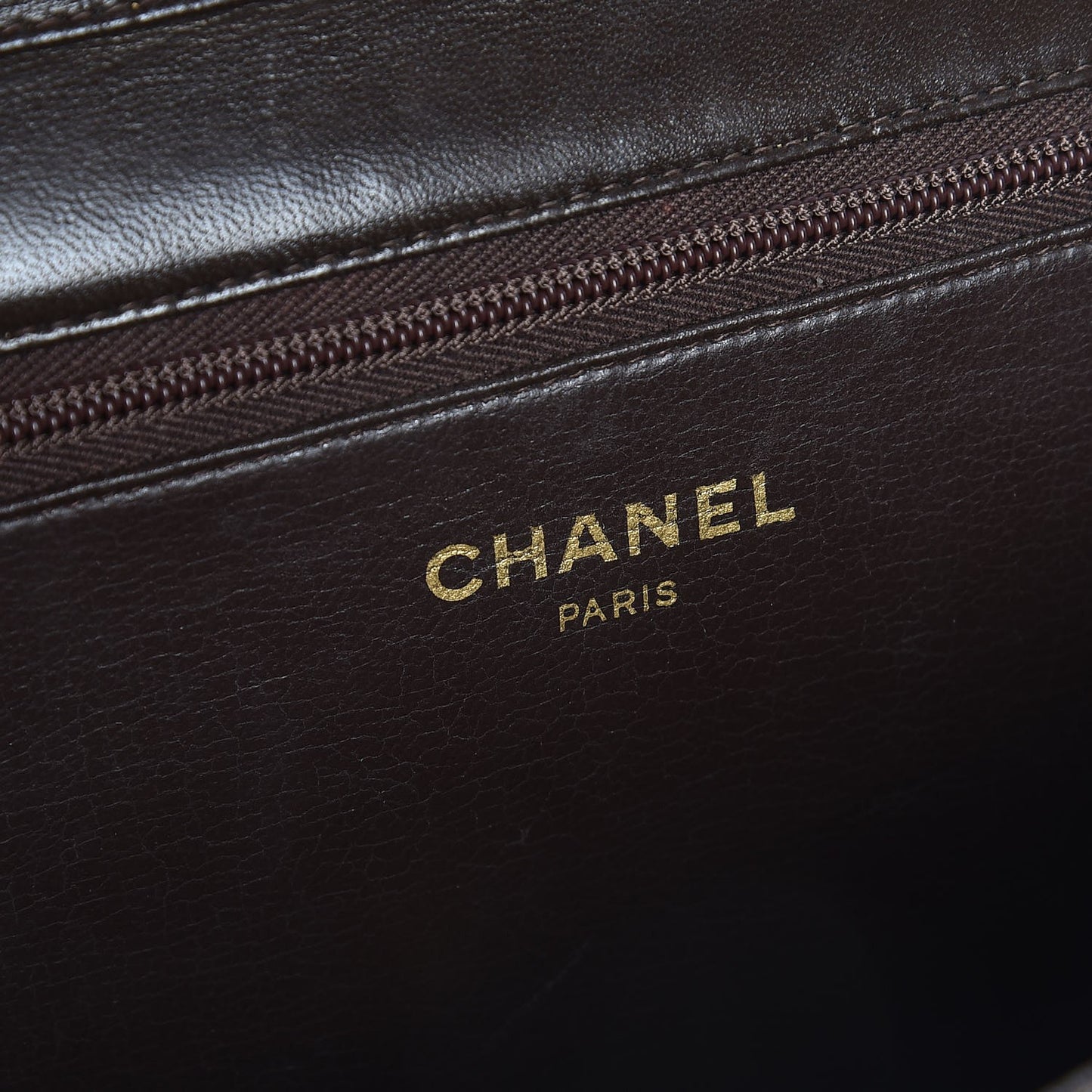 Lambskin Quilted Small Single Flap Brown