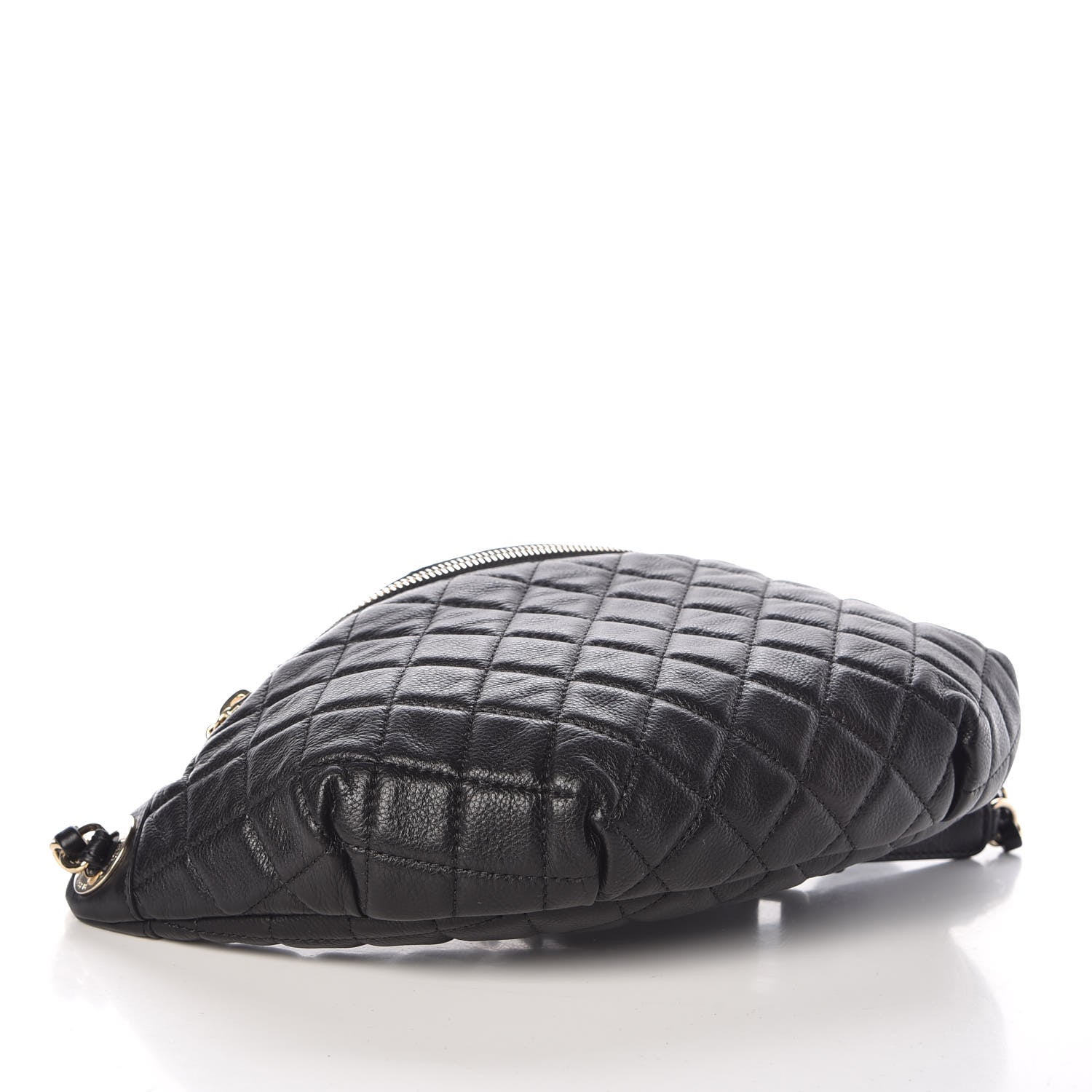 Chanel Calfskin Quilted Banane Waist Bag Fanny Pack Black 4 of 9