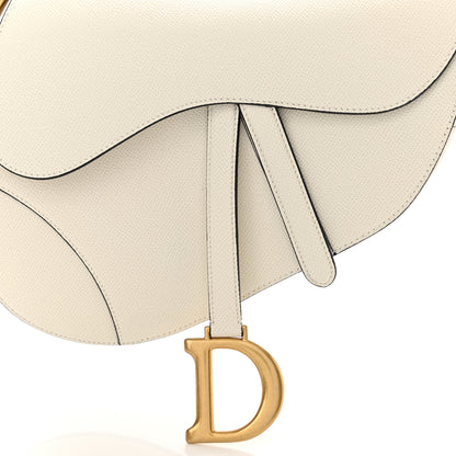 Christian Dior Grained Calfskin Saddle Bag White 8 of 11