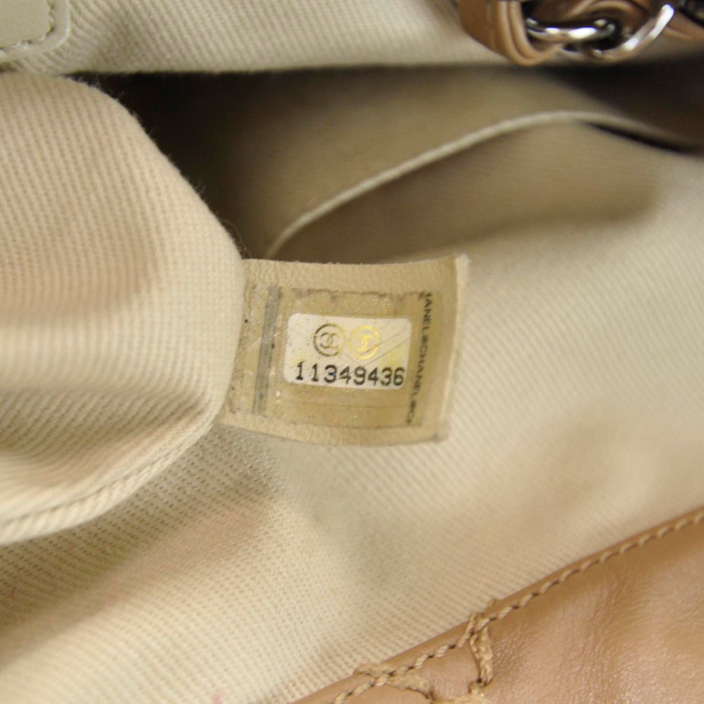 Lambskin Expandable Tote Camel Beige
