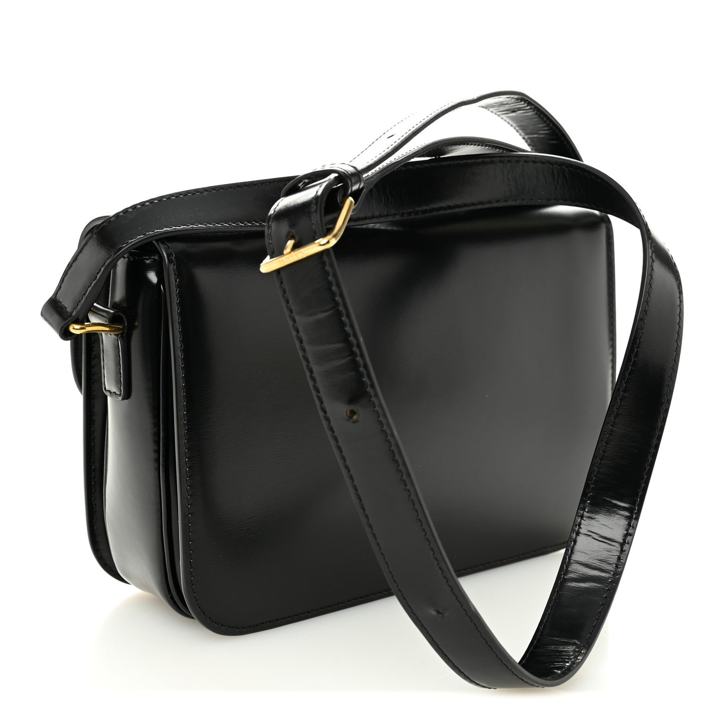 Shiny Calfskin Medium Triomphe Black