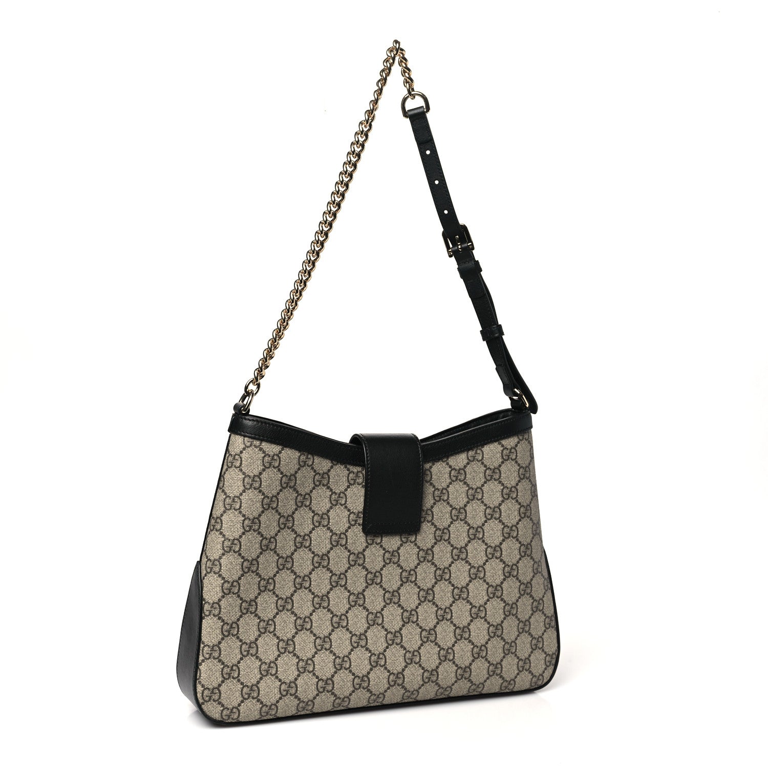 Gucci GG Supreme Monogram Medium Padlock Shoulder Bag Black 3 of 10
