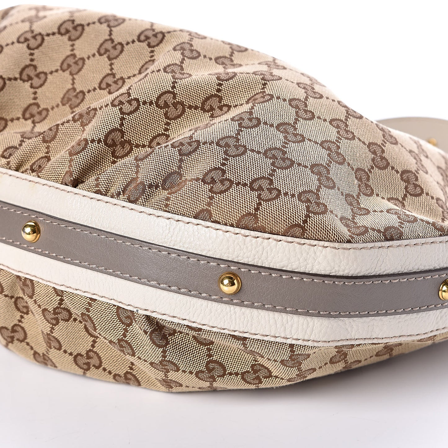 Monogram Medium Interlocking Hobo Off White