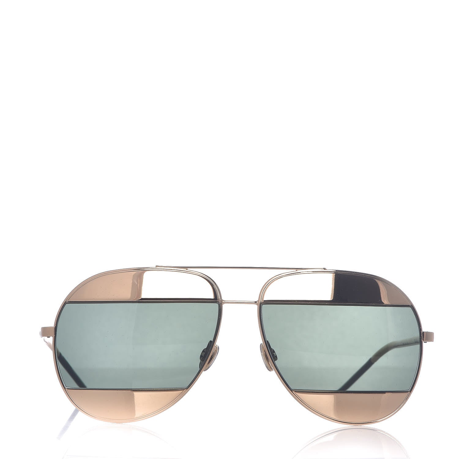 Christian Dior Split 1 Aviator Sunglasses Gold 2 of 7