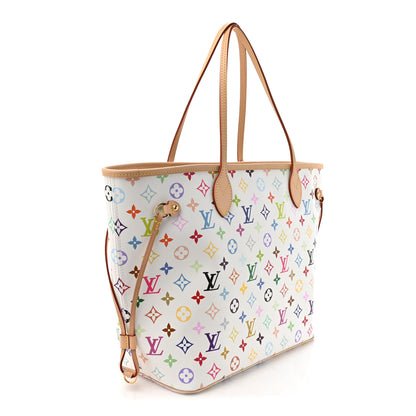 Louis Vuitton LV X TM Monogram Multicolor Neverfull MM White 4 of 10