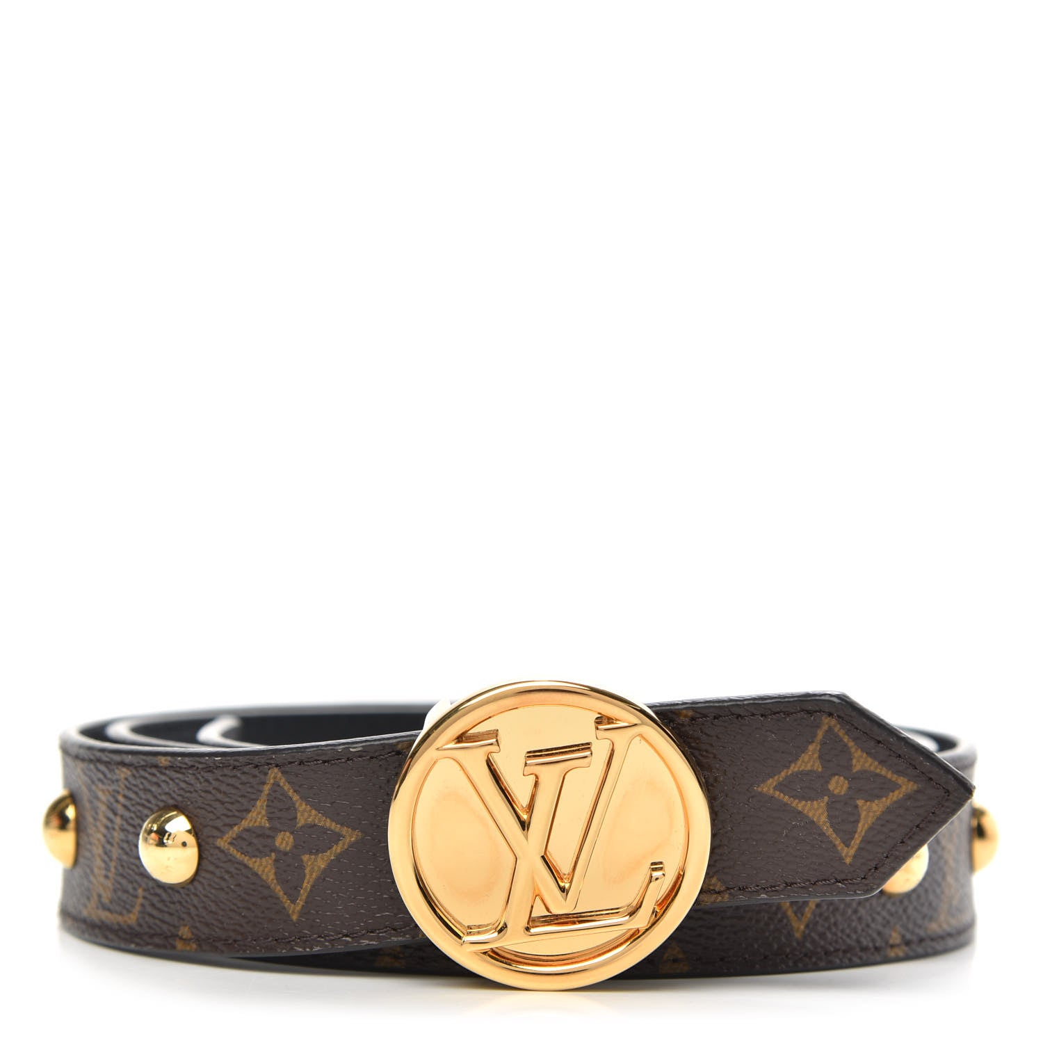 Louis Vuitton Calfskin Monogram Studded 35mm LV Circle Belt 90 36 1 of 5