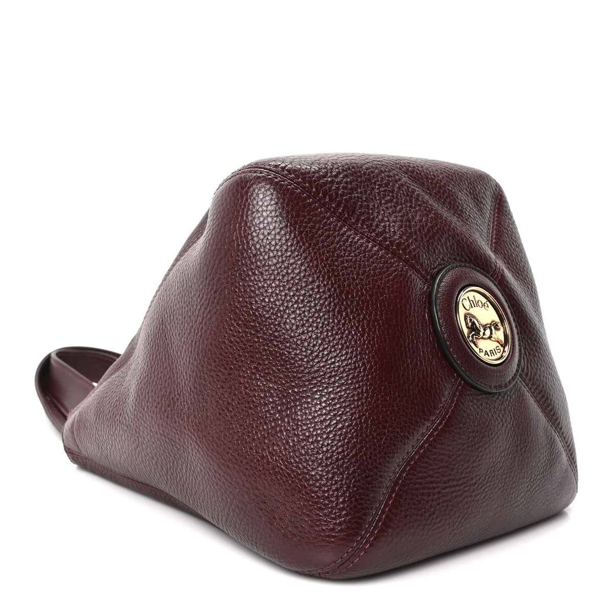 Chloe Grained Calfskin Small Balloon Bag Grenat 8 of 9