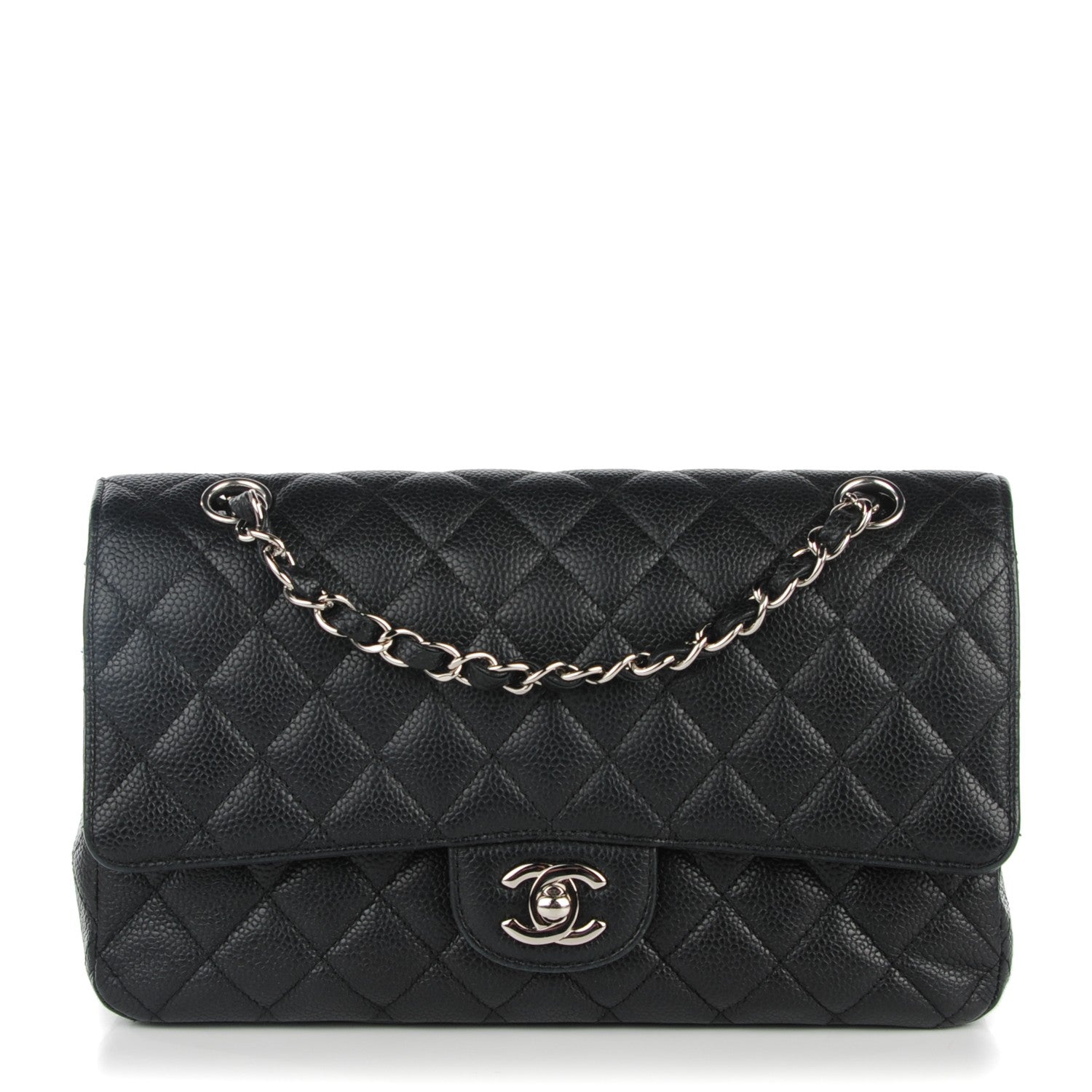 Chanel Caviar Quilted Medium Double Flap Black 1 of 9