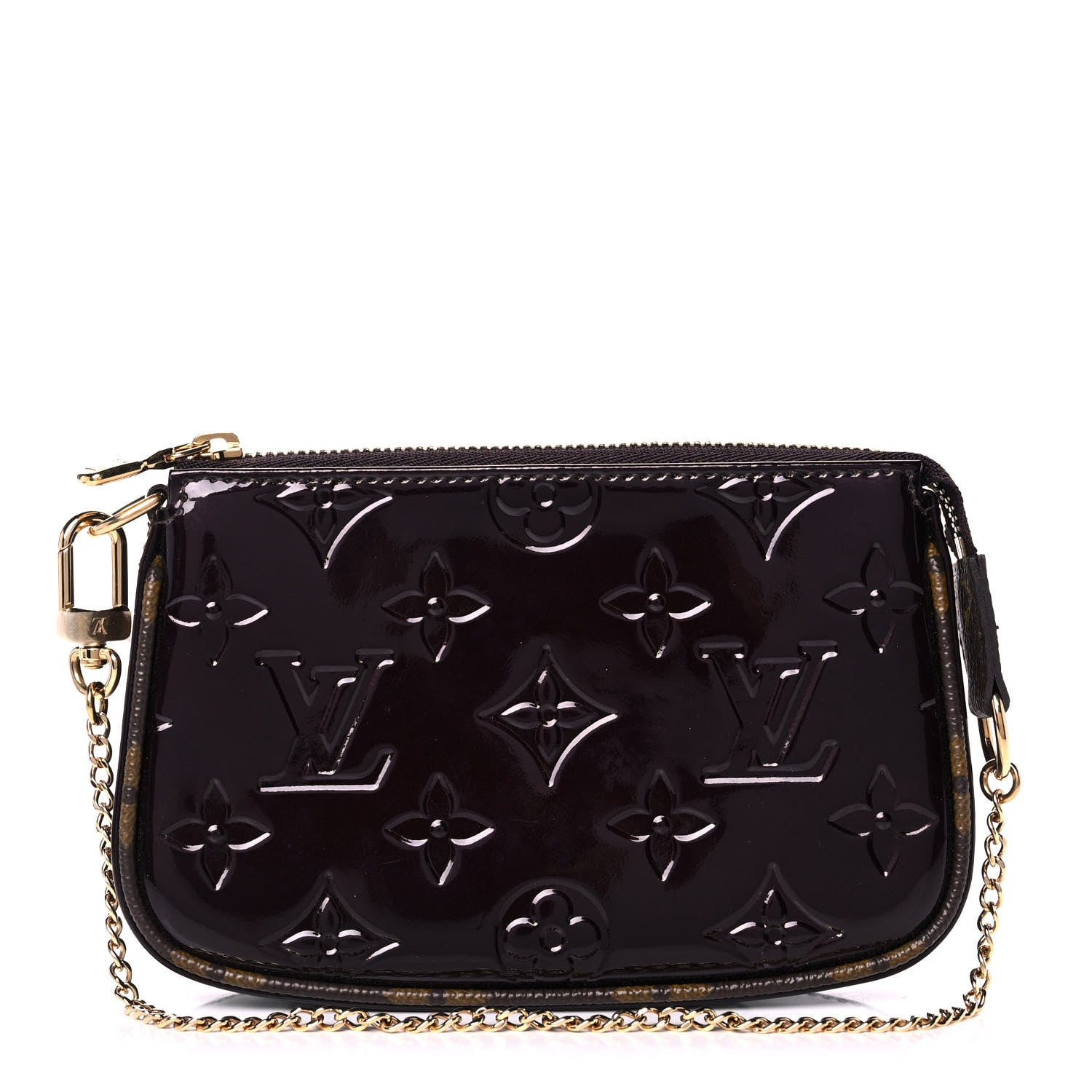 Louis Vuitton Vernis Monogram Mini Pochette Accessories Amarante 1 of 10