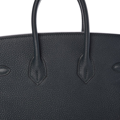 Hermes Togo Swift Officier Birkin 25 Vert Cypress Bleu Zellige 18 of 34