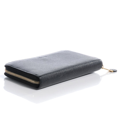 Saint Laurent Textured Chyc Zip Around Wallet Black 4 of 8