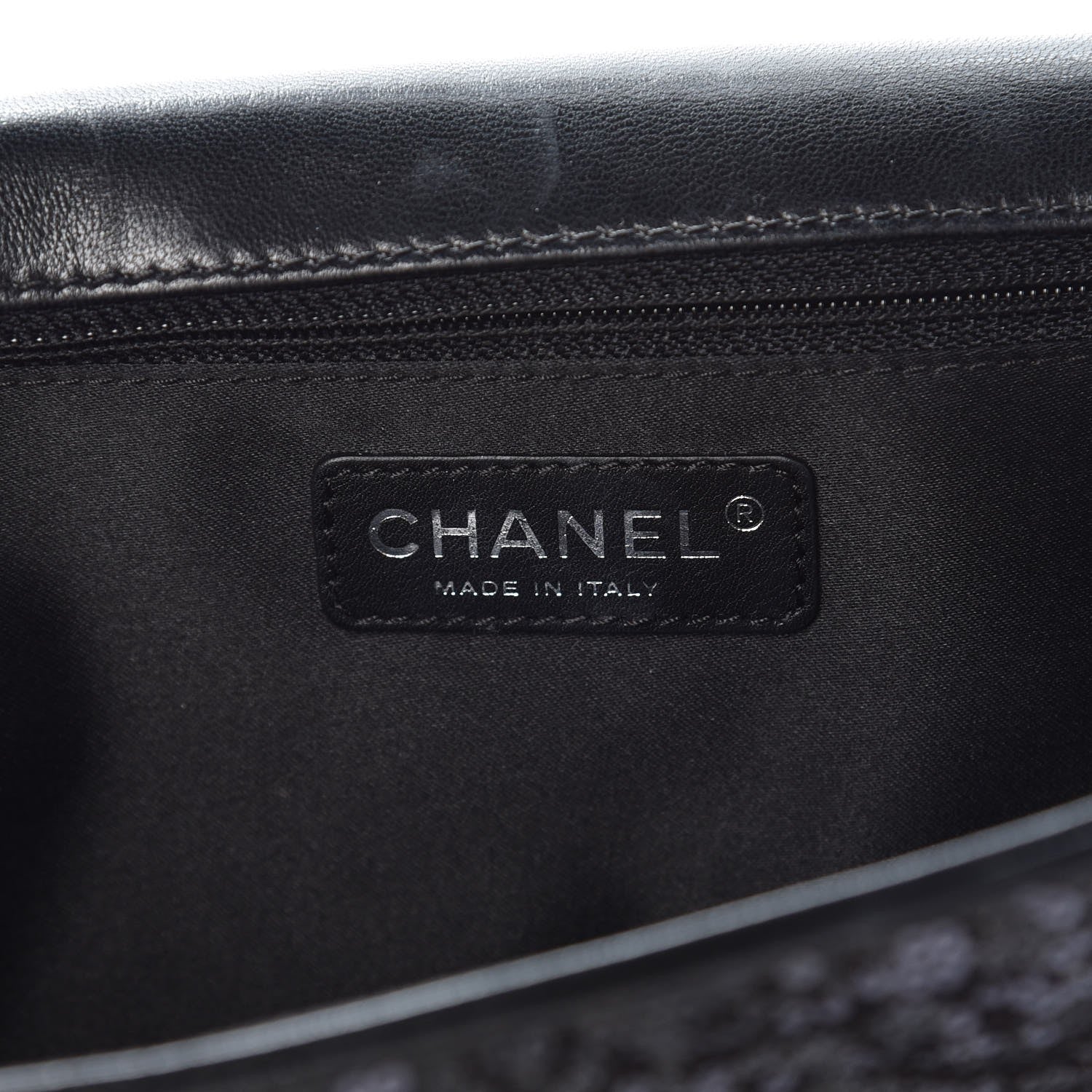 Chanel Sequin Lambskin Jumbo Moonlight on Water Flap Black 6 of 12