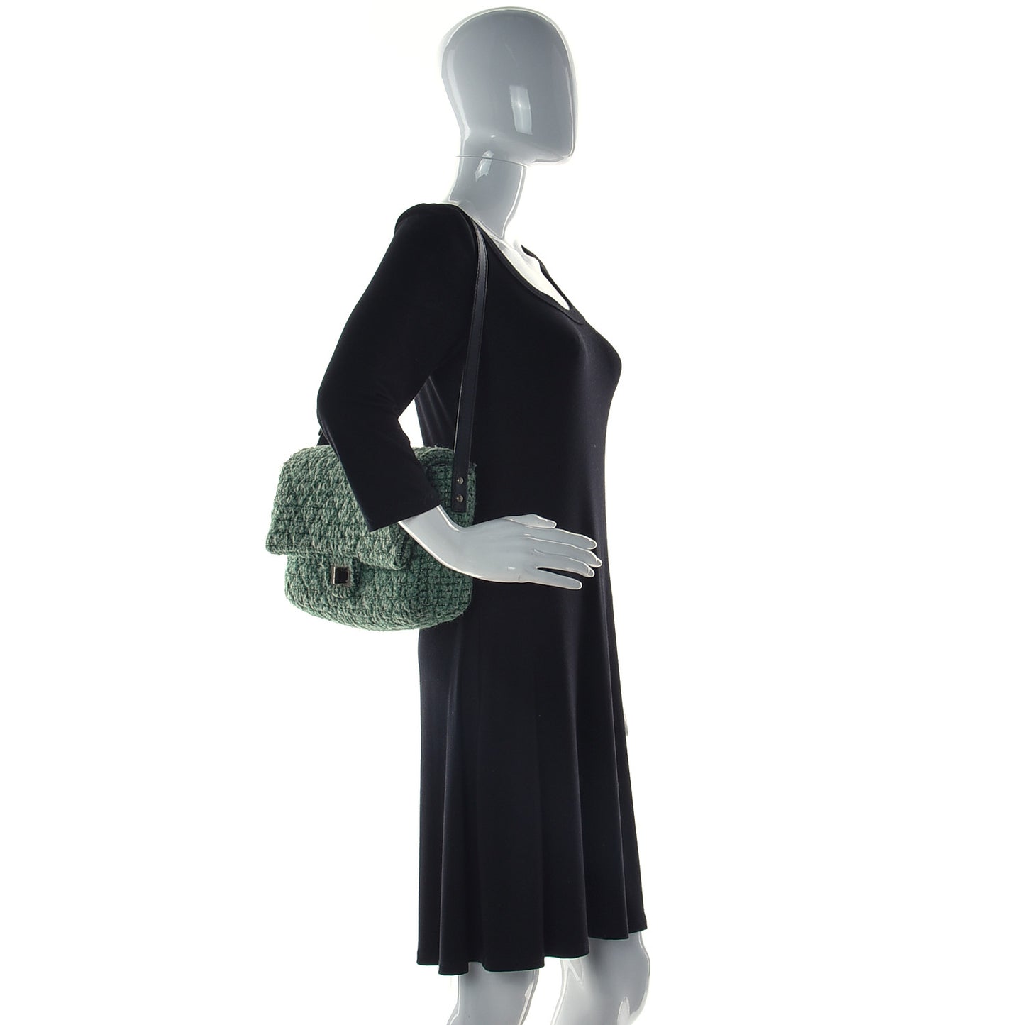 Tweed Easy 2.55 Reissue XXL Maxi Flap Green