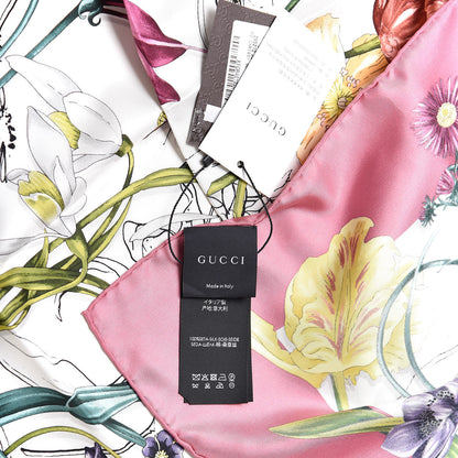 Gucci Silk Flora Infinity Chrissy Square Scarf Pink 5 of 5