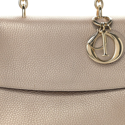 Christian Dior Metallic Bullcalf Small Be Dior Flap Pale Gold 9 of 13
