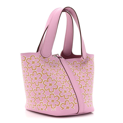 Hermes Swift Micro Lucky Daisy Picotin Lock Mauve Sylvestre 3 of 11