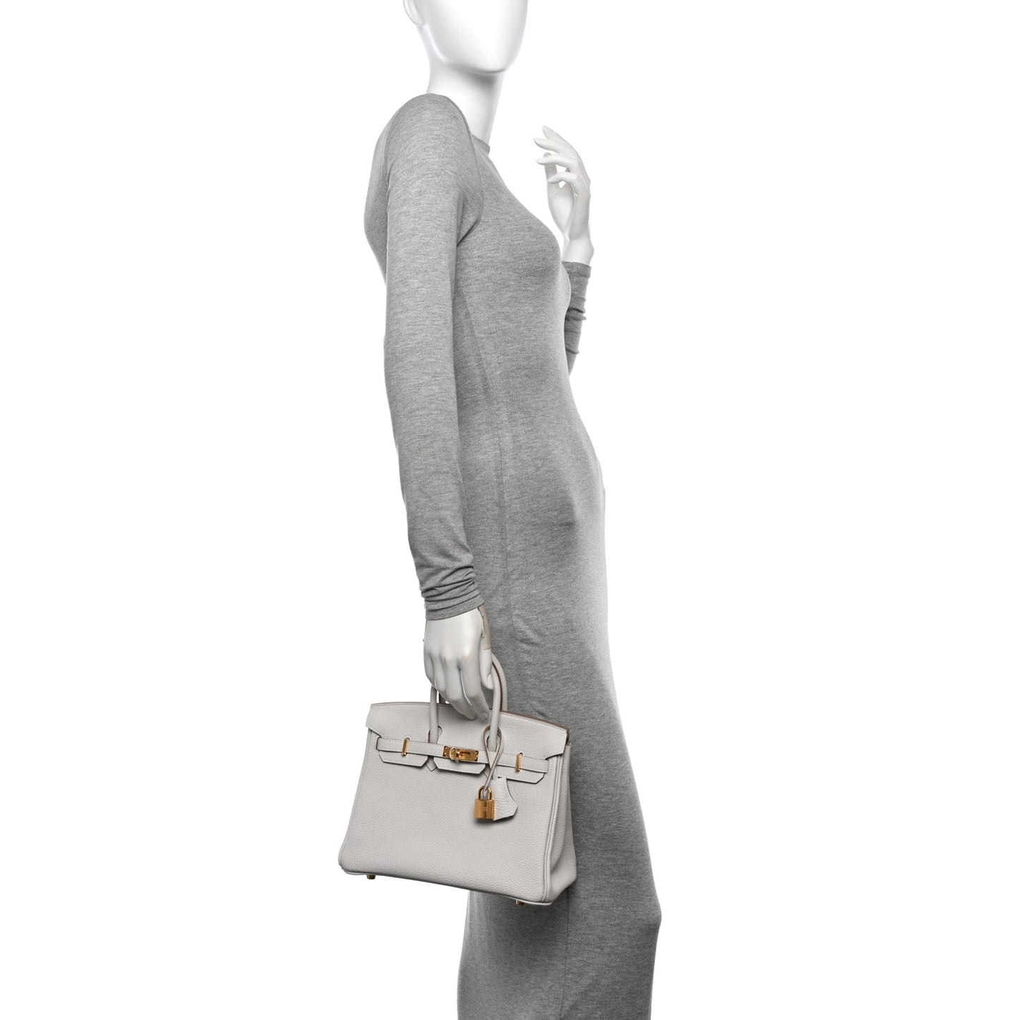 Togo Birkin 25 Gris Pale