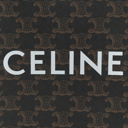 Celine Triomphe Canvas Calfskin Mini Vertical Cabas Tan 6 of 9